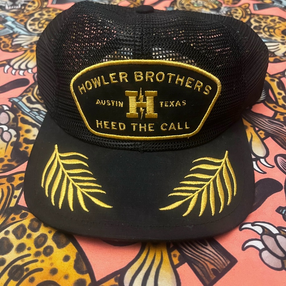Howler Brothers Black and Gold Trucker Hat